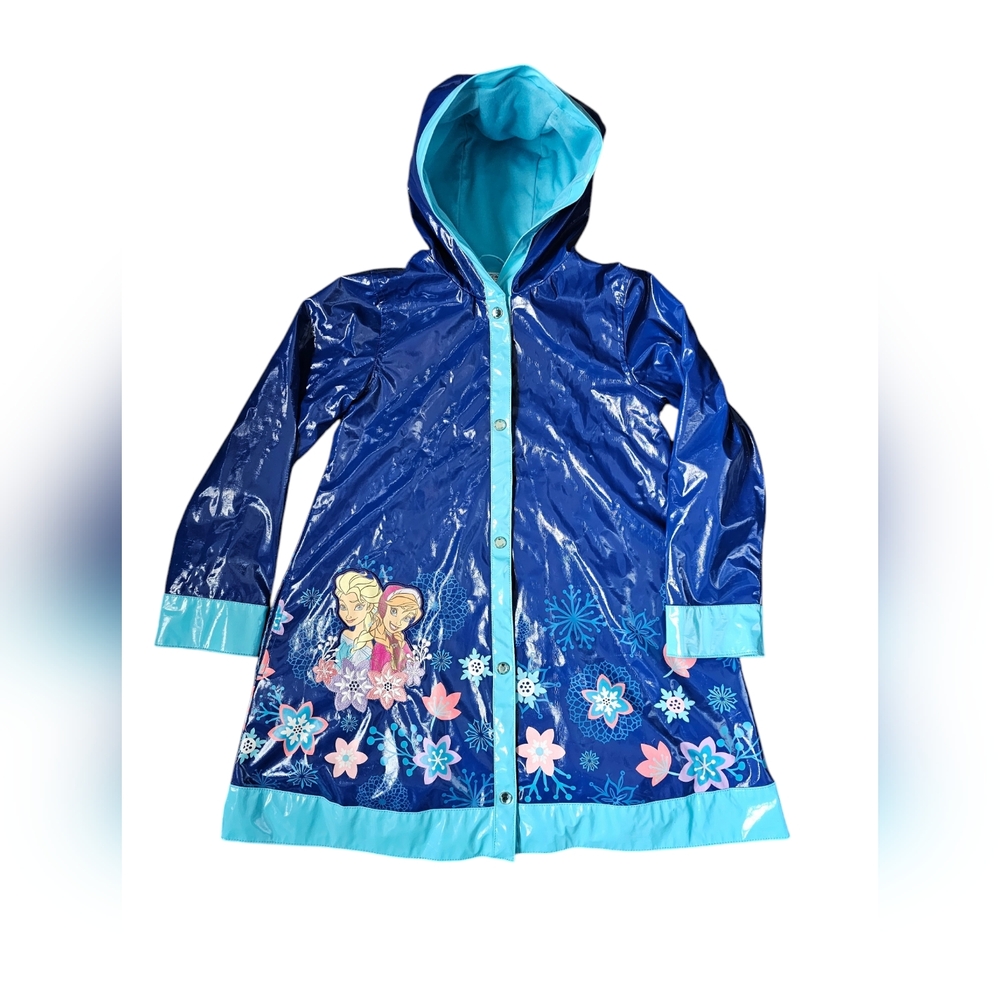 Disney Collection Raincoat Princess Frozen size 7/8 Anna and Elsa